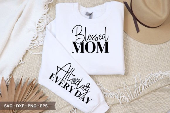 Blessed Mom Sleeve SVG: Graphics for Crafts