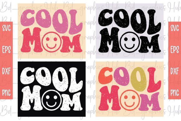 Cool Mom Retro SVG: Graphics for Crafts & Brands