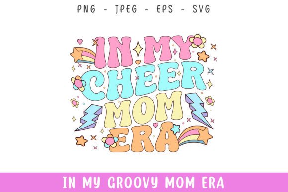 Groovy Cheer Mom SVG: Graphics for Crafts
