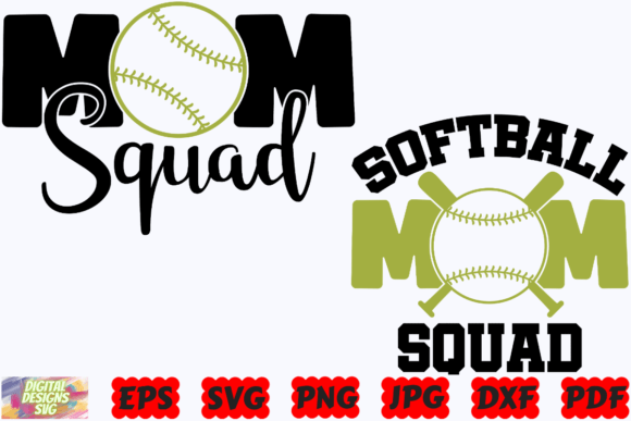 Mom Squad Softball SVG: A Designer's Review for Embroidery